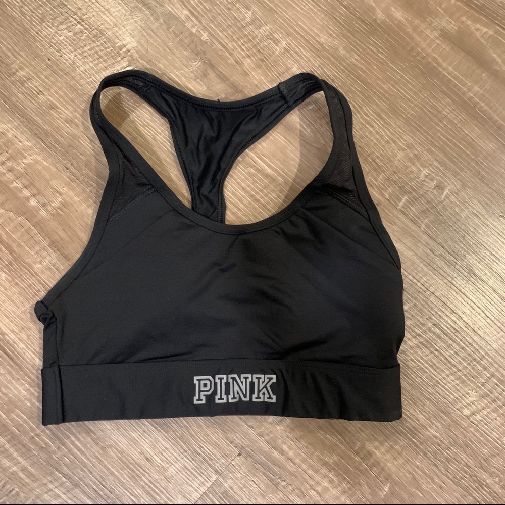 PINK XS Black Sports Bra